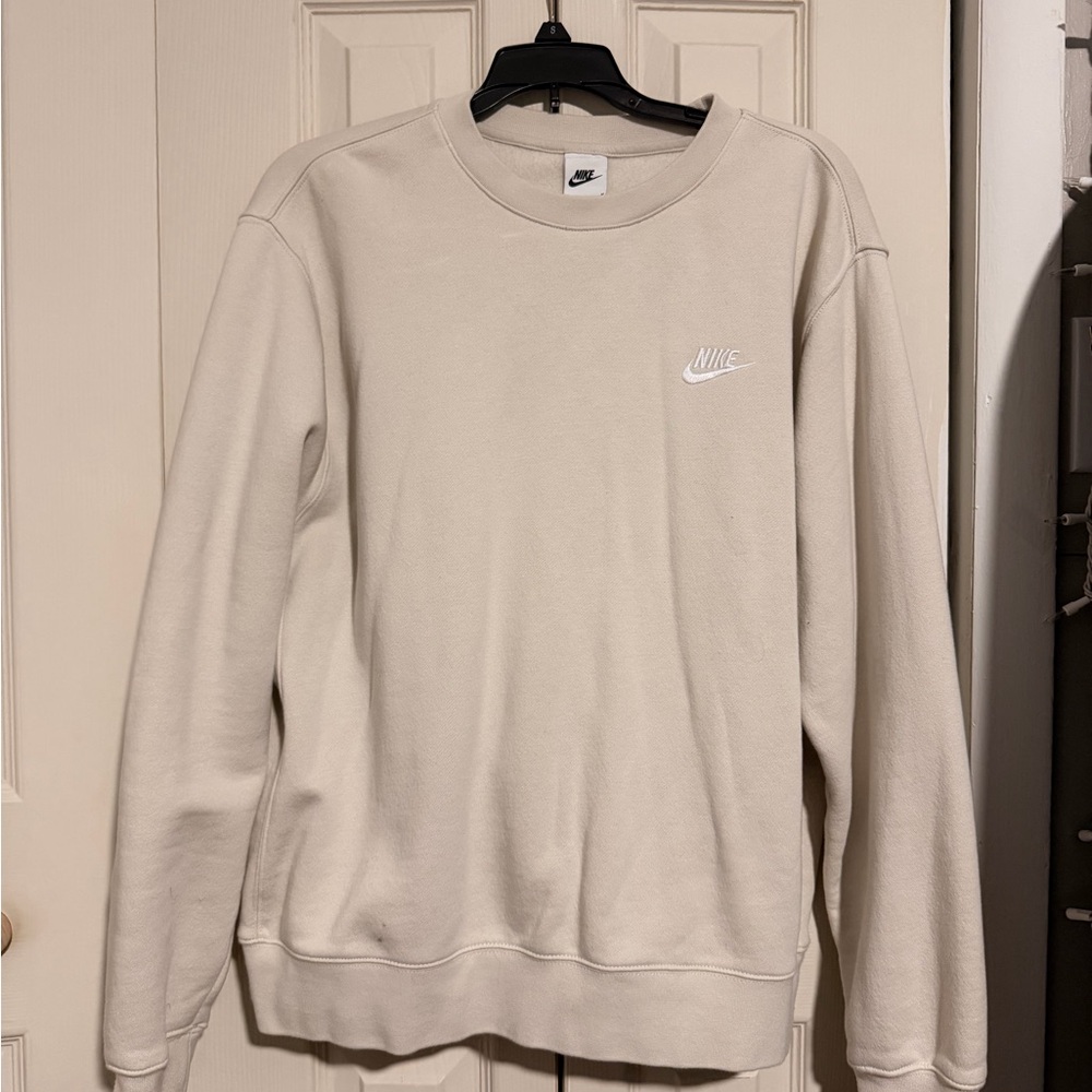 Nike Men's Off-White Crewneck Sweater